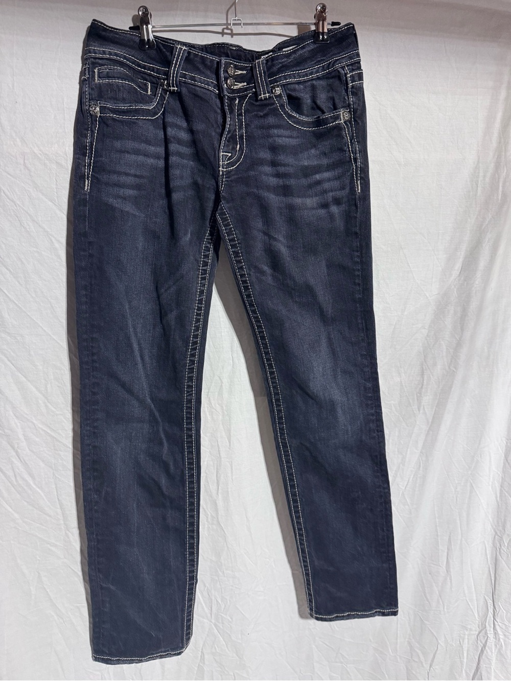 Miss Me black skinny embellished pocket jeans Size 30